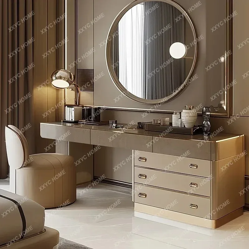 A Full Set Wooden Vanity Table - đánh giá và giá Beauty Makeup Vanity Set