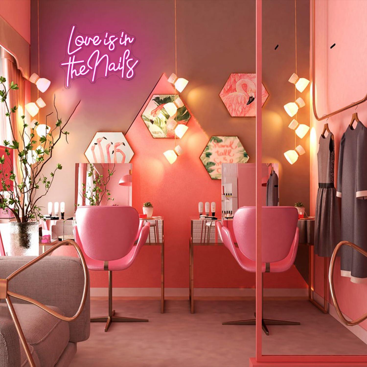 Love Is In The Nails Neon Sign - đánh giá và giá Beauty No Makeup