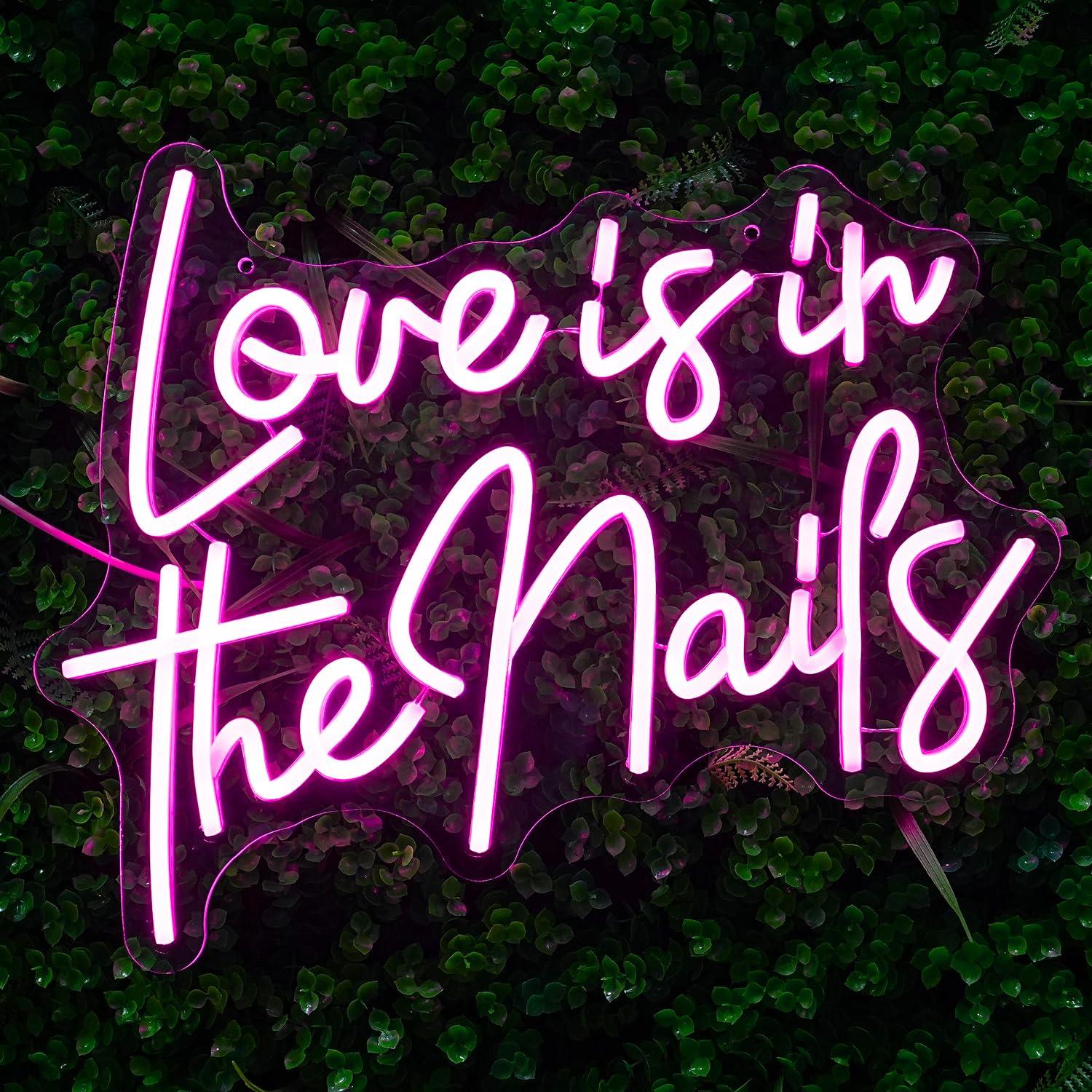Love Is In The Nails Neon Sign - đánh giá và giá Beauty No Makeup
