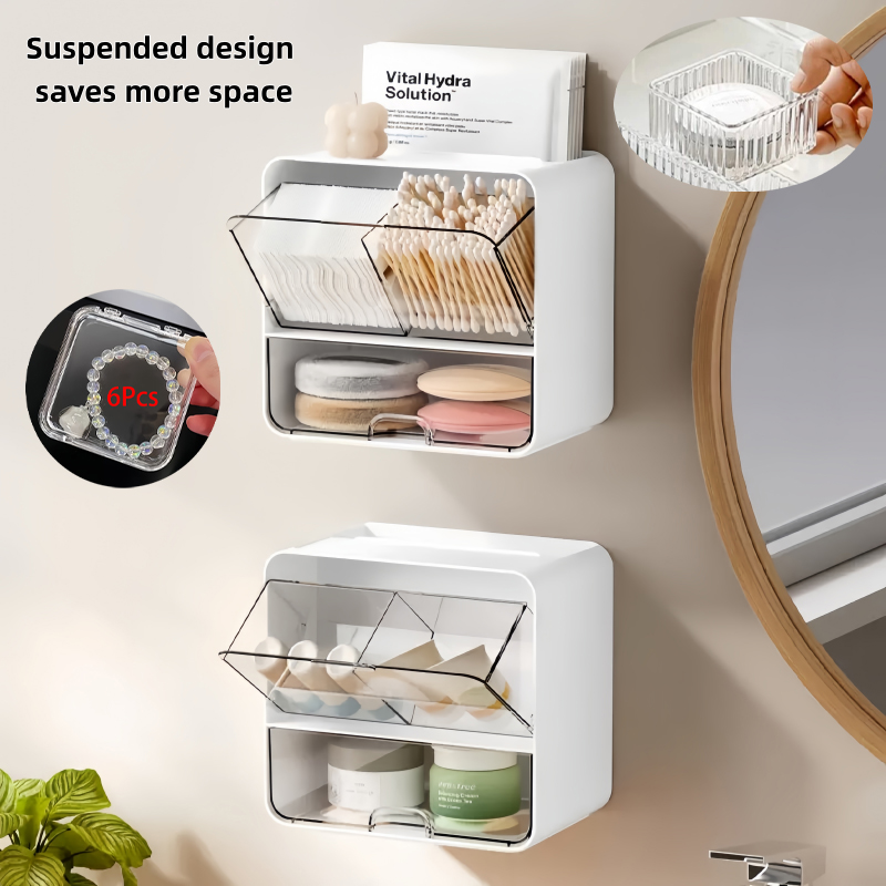 8-Piece Set, One Wall-Mounted  - đánh giá và giá Beauty Makeup Vanity Set