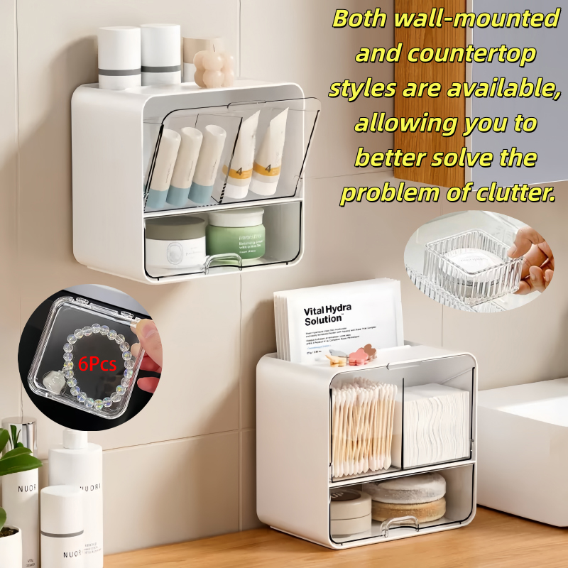 8-Piece Set, One Wall-Mounted  - đánh giá và giá Beauty Makeup Vanity Set