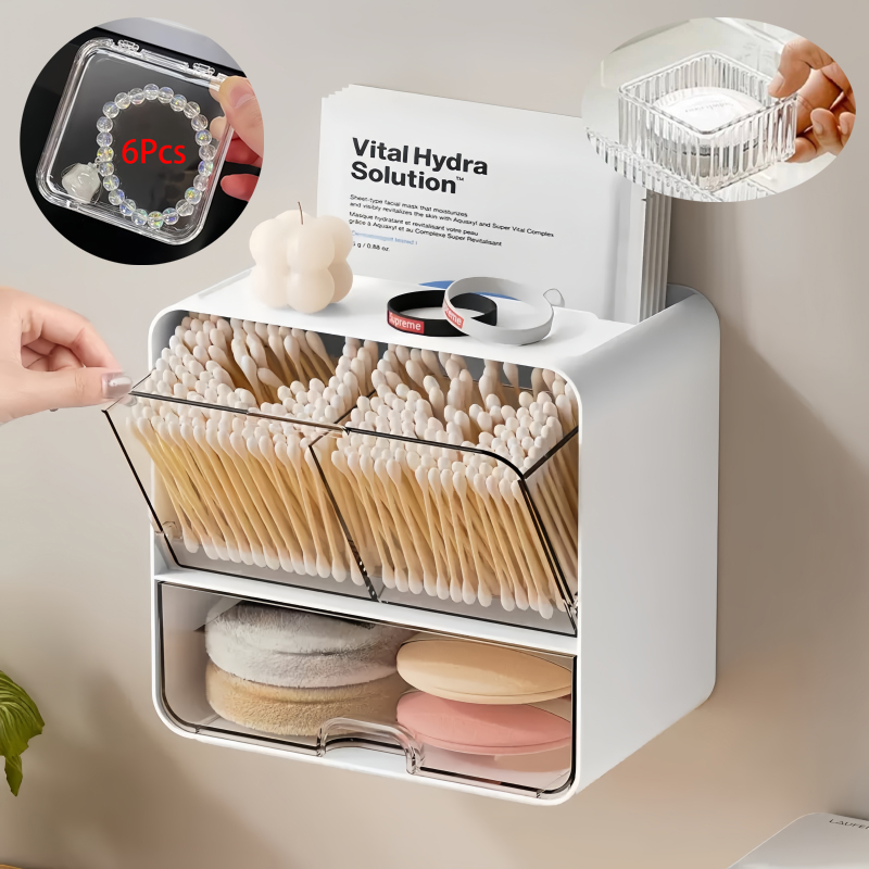 8-Piece Set, One Wall-Mounted  - đánh giá và giá Beauty Makeup Vanity Set