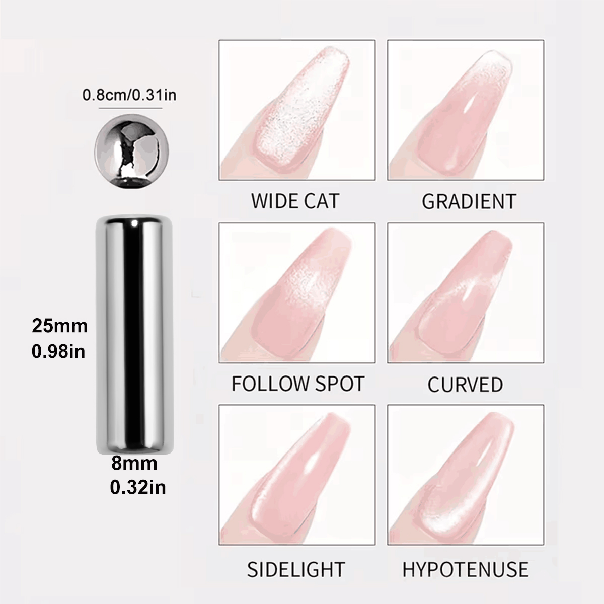 2pcs Magnet Steel Ball Nail Ar - đánh giá và giá Contour Palette Stick