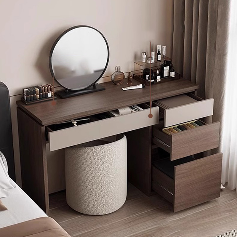 Wood Shelf Vanity Table Modern - đánh giá và giá Beauty Without Makeup