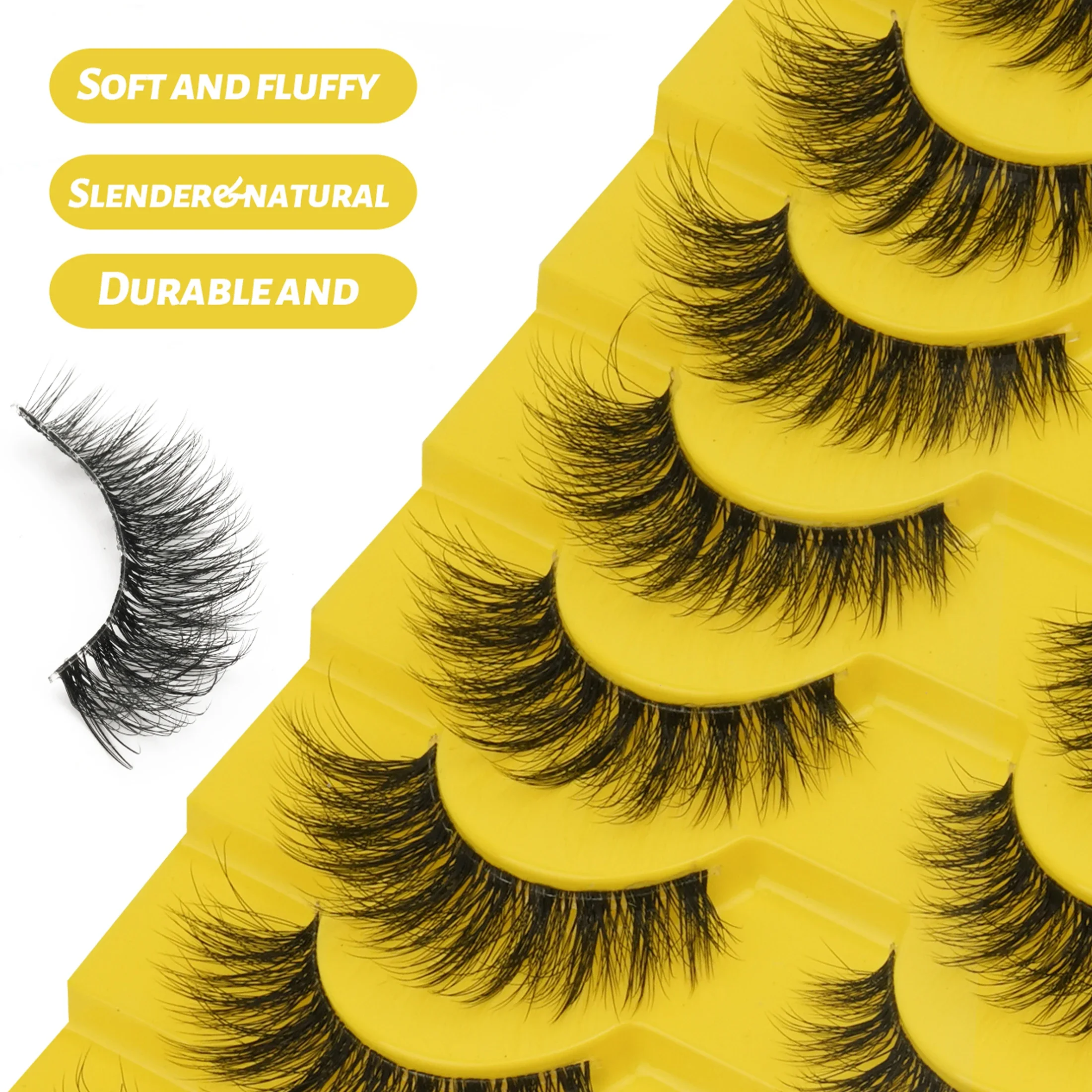 5 Pairs Messy Fluffy Strip Fal - đánh giá và giá Beauty Makeup Women