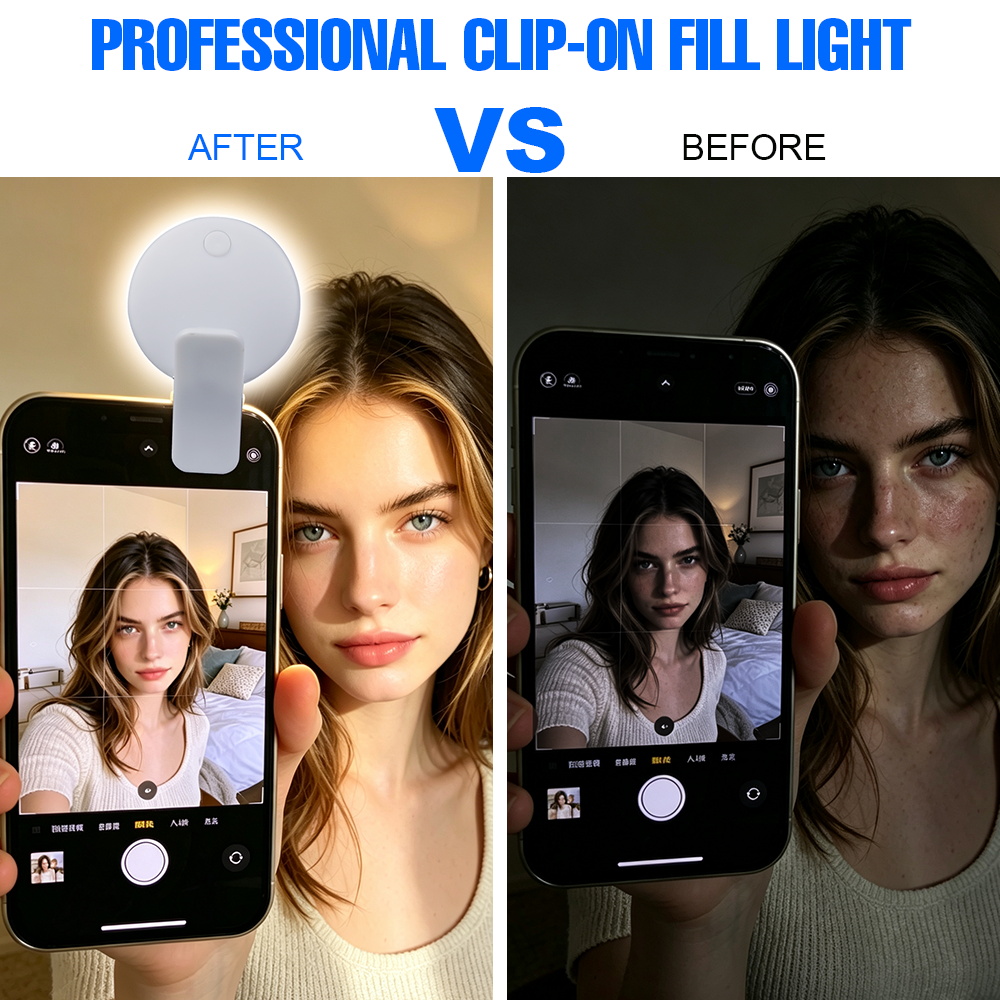 Portable Clip On Selfie Fill L - đánh giá và giá Beauty No Makeup