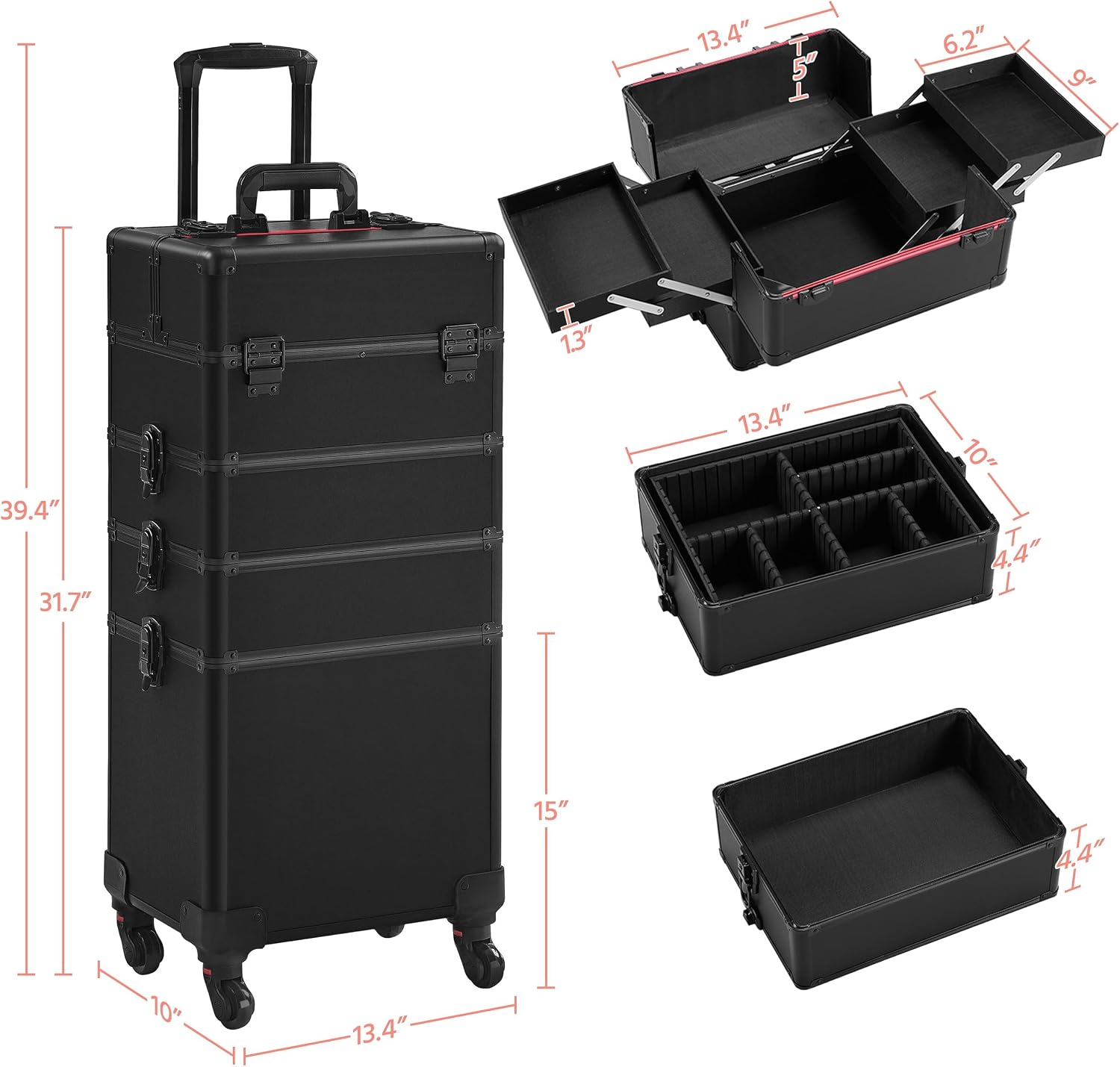 Rolling Makeup Train Case, Cos - đánh giá và giá Beauty & Makeup Katia Di Paola