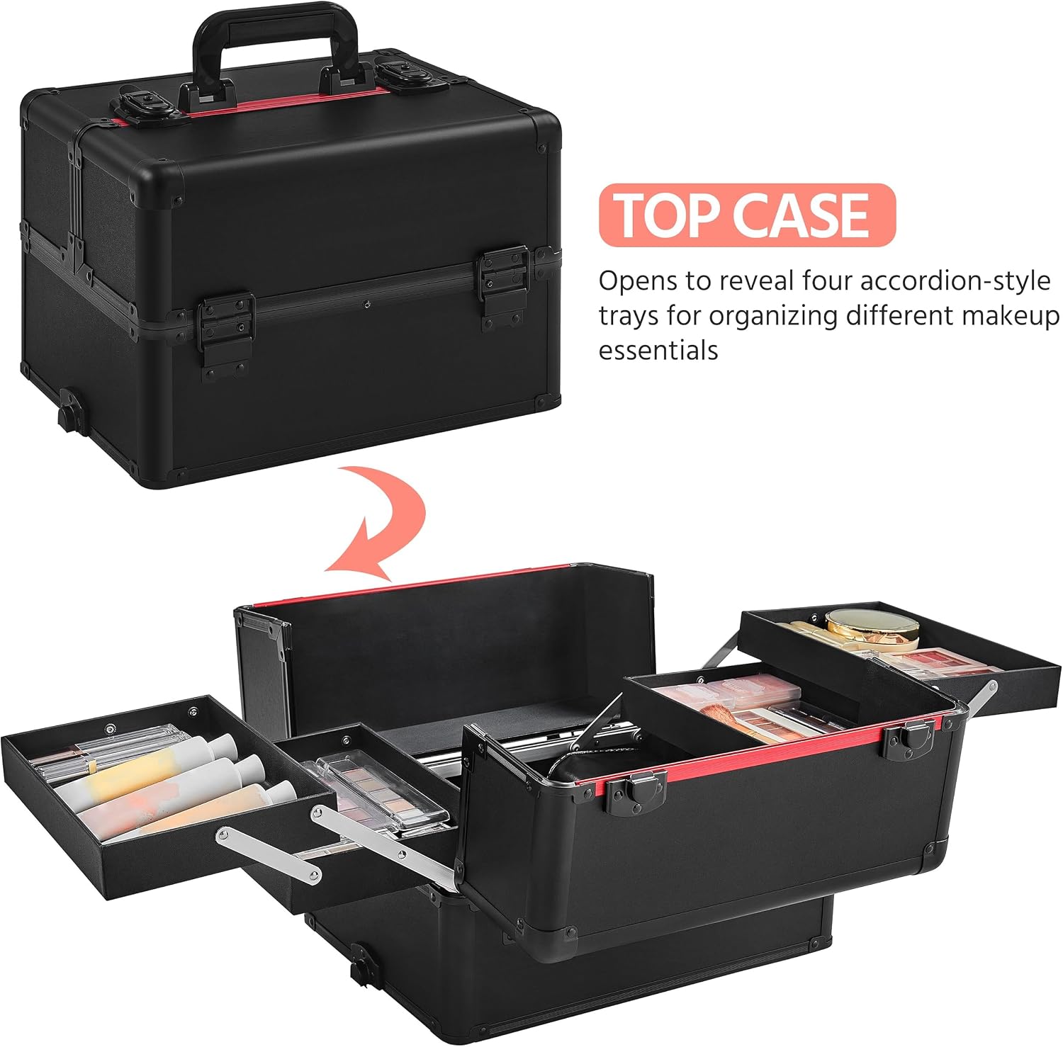 Rolling Makeup Train Case, Cos - đánh giá và giá Beauty & Makeup Katia Di Paola