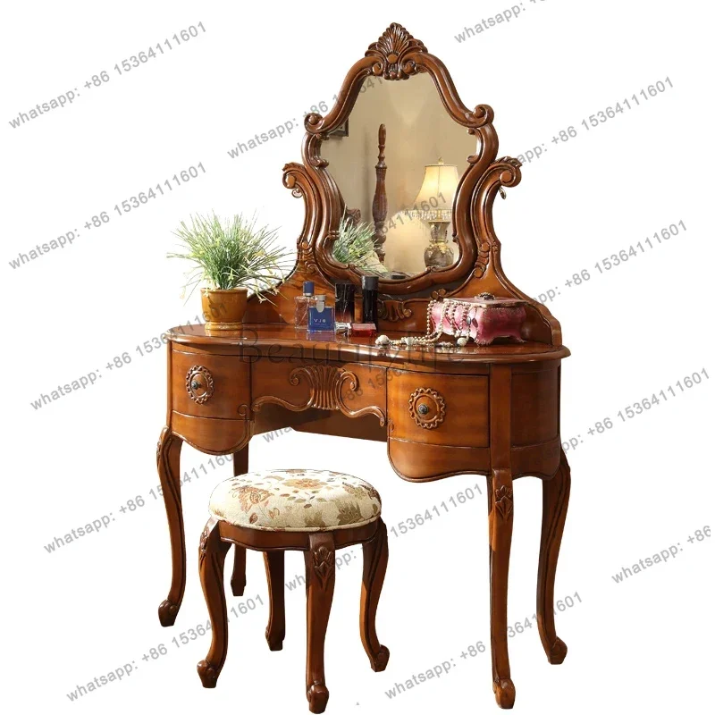yj9 Brown Storage Vanity Table - đánh giá và giá Beauty Makeup Vanity Set
