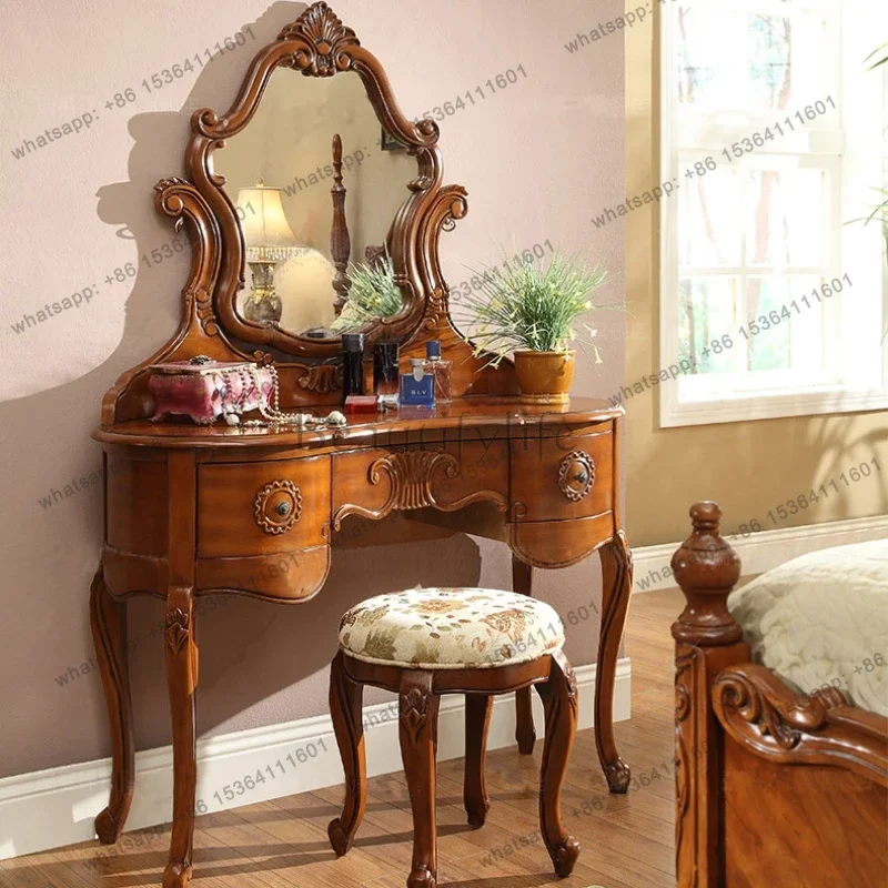 yj9 Brown Storage Vanity Table - đánh giá và giá Beauty Makeup Vanity Set