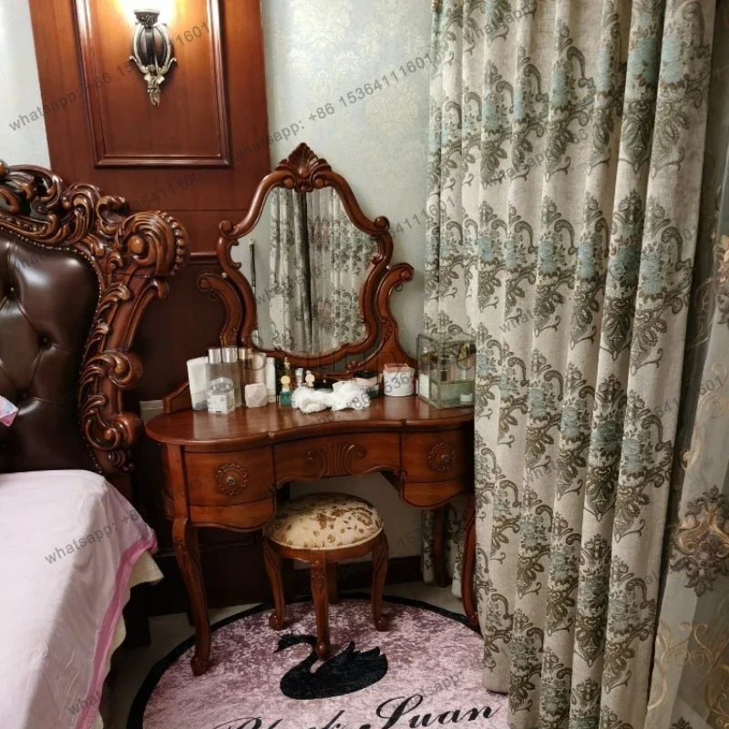 yj9 Brown Storage Vanity Table - đánh giá và giá Beauty Makeup Vanity Set