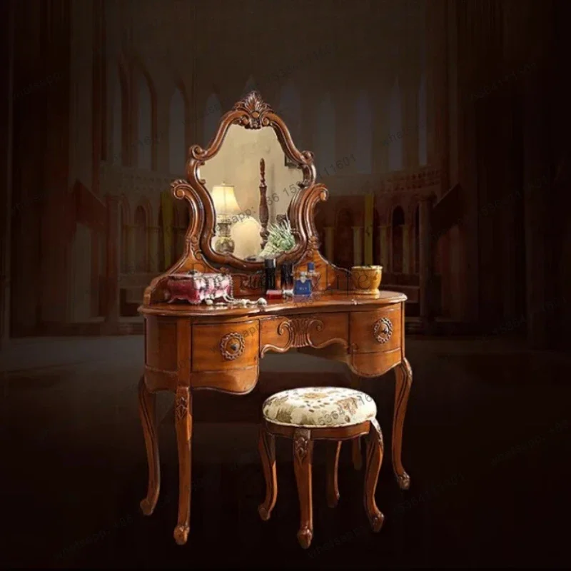 yj9 Brown Storage Vanity Table - đánh giá và giá Beauty Makeup Vanity Set