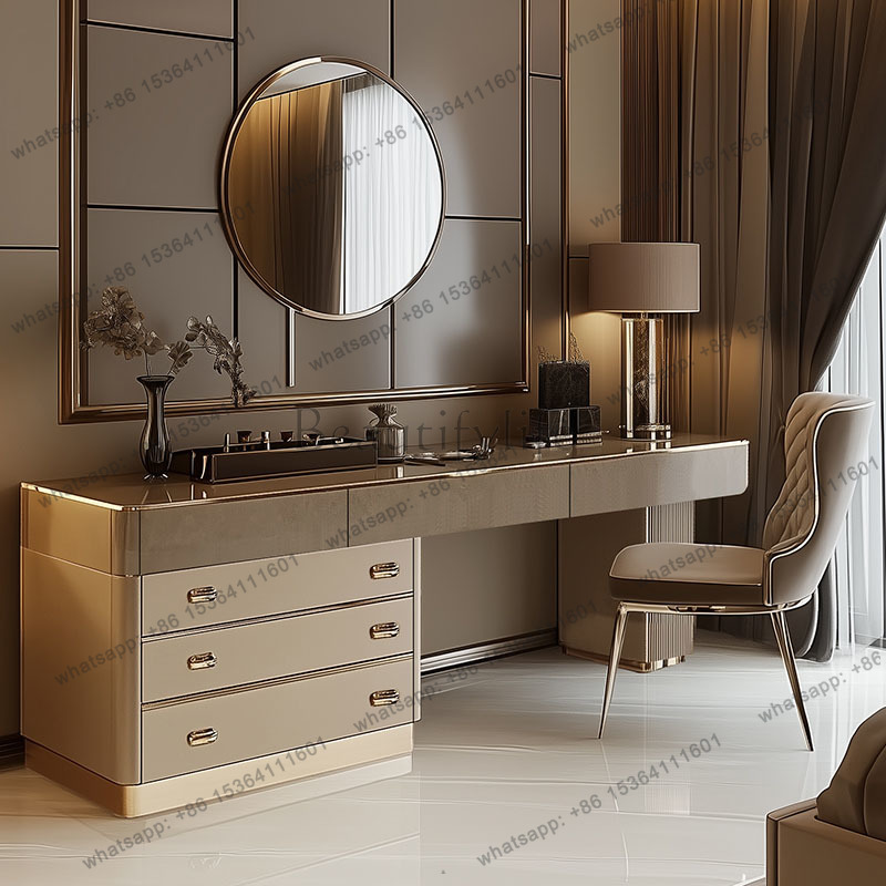Full Set Wooden Vanity Table N - đánh giá và giá Beauty Makeup Vanity Set