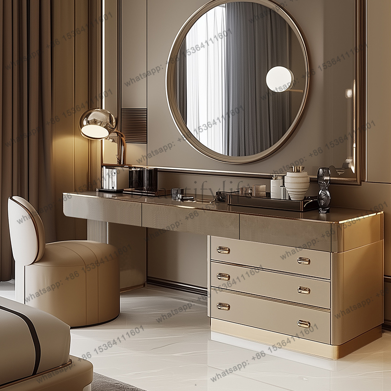Full Set Wooden Vanity Table N - đánh giá và giá Beauty Makeup Vanity Set